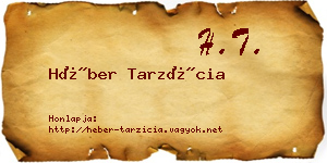 Héber Tarzícia névjegykártya